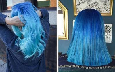 Mavi Ombre Saç Rengi ve Saç Modelleri